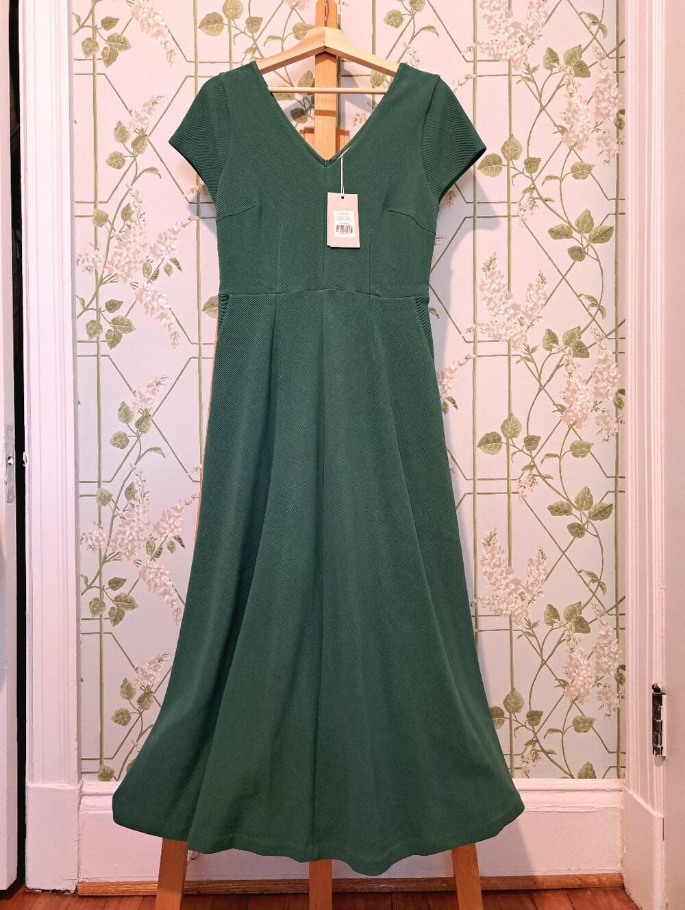 Boden Green V-Neck Dress